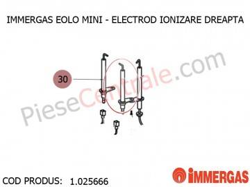 Poza Electrod ionzare dreapta centrala termica Immergas Eolo Mini