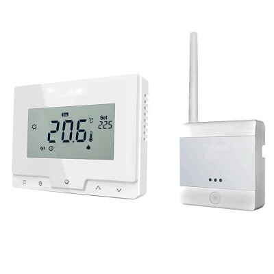 Poza Termostat ambiental programabil cu control vocal ALEXA, prin internet Division Gas DG19 WI-FI ALB. Poza 9056